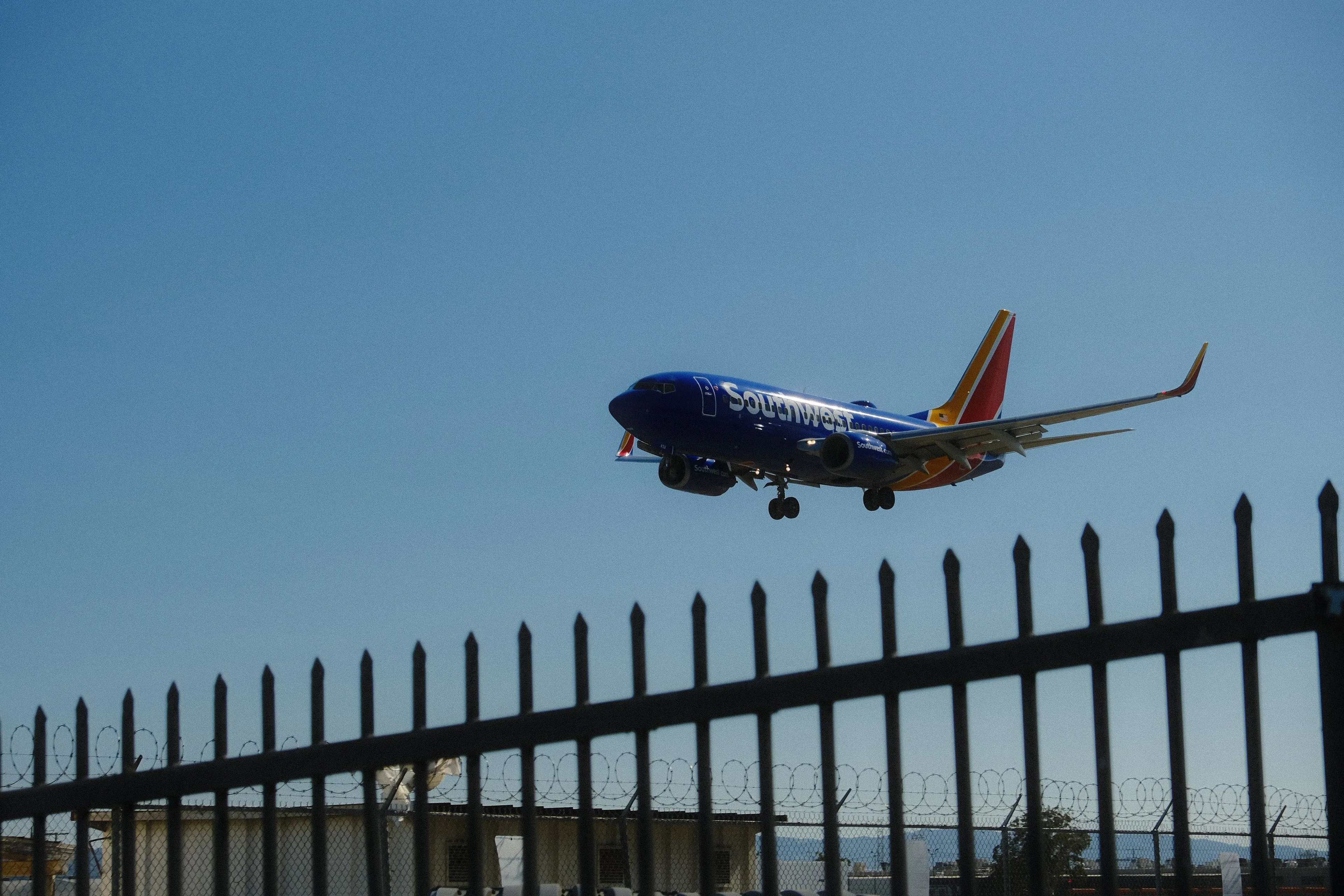 Southwest Jet Landing in Burbank