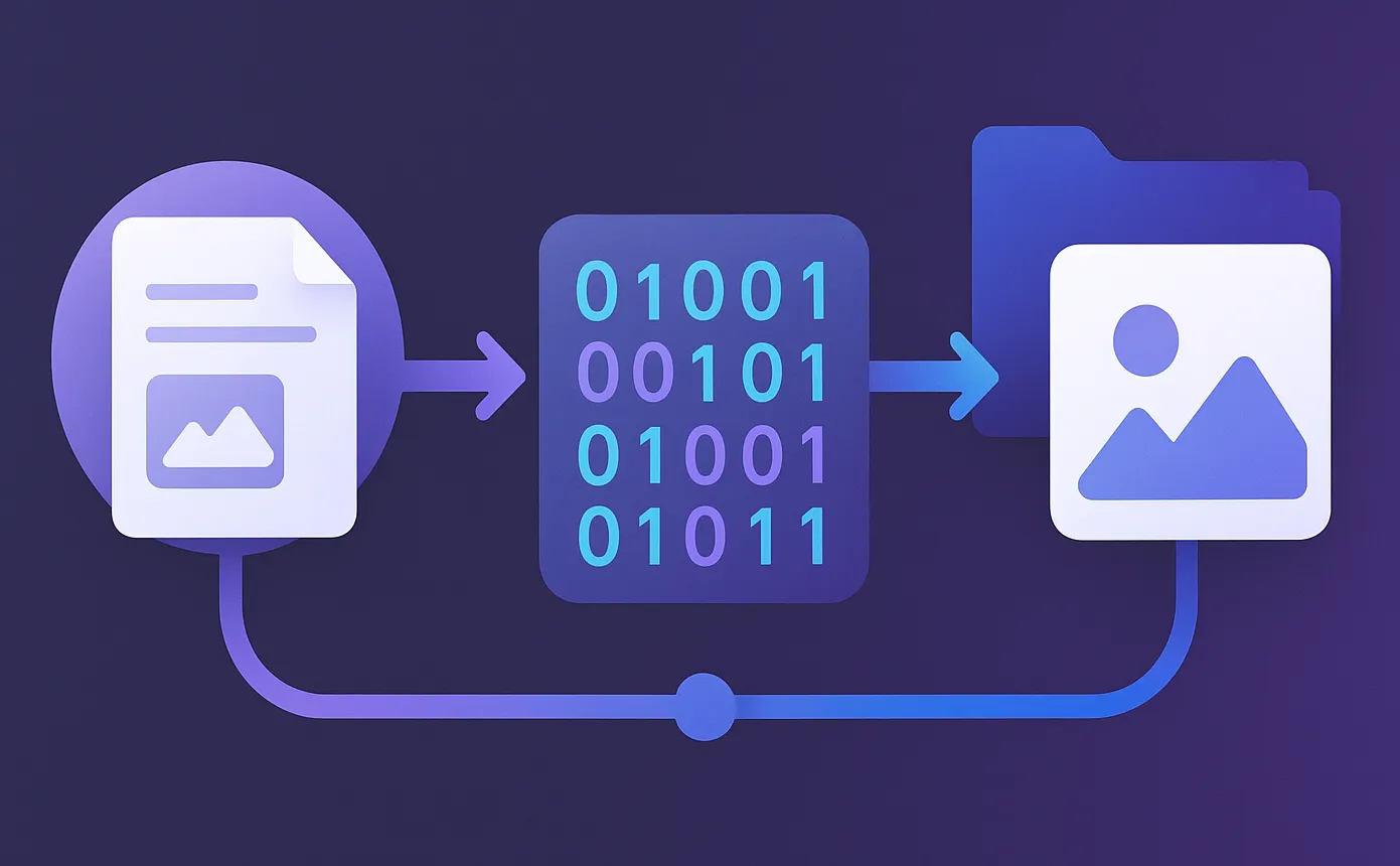 Illustration of file-to-image processing.